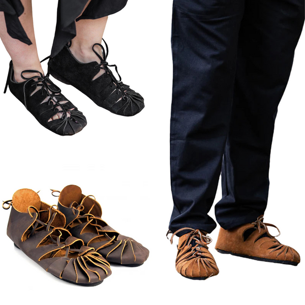 Medieval Pirate Viking Cosplay Lace Up Vintage Stage Tied Sandal
