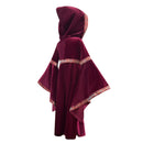 Medieval Renaissance Princess Cosplay Hooded Robe Bell Sleeve Dress - AwwwCos