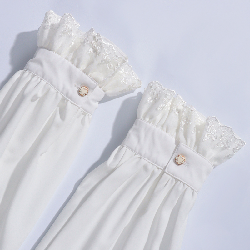 Medieval Renaissance Ruffled Shirt Victorian Steampunk Lace Top