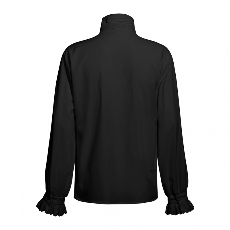 Medieval Renaissance Ruffled Shirt Victorian Steampunk Lace Top