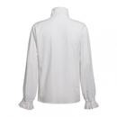 Medieval Renaissance Ruffled Shirt Victorian Steampunk Lace Top - AwwwCos