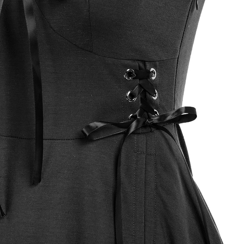 Medieval Renaissance Steampunk Court Sleeveless Drawstring Dress