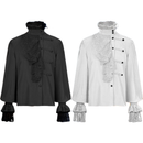 Medieval Renaissance Victorian Classical Court Gothic Shirt with Lace Ruffles - AwwwCos