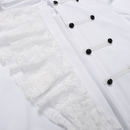Medieval Renaissance Victorian Classical Court Gothic Shirt with Lace Ruffles - AwwwCos