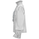 Medieval Renaissance Victorian Classical Court Gothic Shirt with Lace Ruffles - AwwwCos