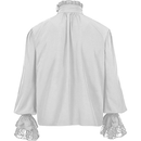 Medieval Renaissance Victorian Classical Court Gothic Shirt with Lace Ruffles - AwwwCos