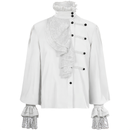 Medieval Renaissance Victorian Classical Court Gothic Shirt with Lace Ruffles - AwwwCos