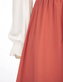 Medieval Renaissance Women Fake Two-piece Long Sleeve Midi Dress - AwwwCos