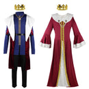 Medieval Retro Court Couple King Queen Cosplay Costume Performance Outfits