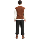 3 Piece Set Medieval Ruffled Pirate Knight Men Cosplay Costume