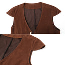 3 Piece Set Medieval Ruffled Pirate Knight Men Cosplay Costume