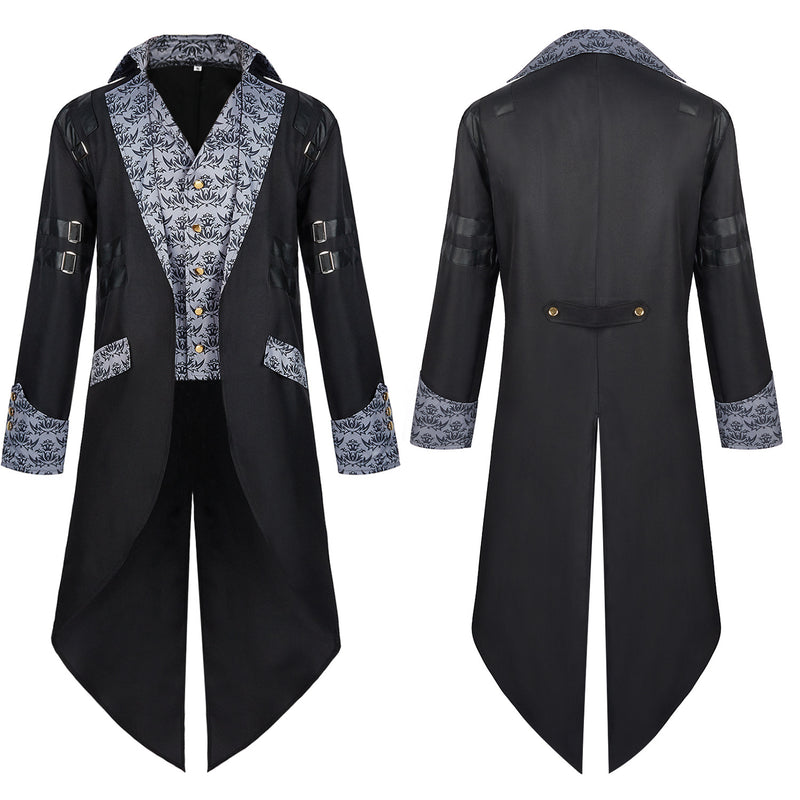 Medieval Steampunk Tuxedo Costume Men Clothing Gothic Jacket