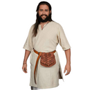 Medieval Viking Belt Pouch Faux Leather Fish Scale Waist Bag - AwwwCos