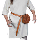 Medieval Viking Belt Pouch Faux Leather Fish Scale Waist Bag - AwwwCos