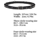Medieval Viking Cosplay Prop Rivet Metal Chain Decoration Faux Leather Belt - AwwwCos