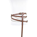 Medieval Viking Cosplay Prop Rivet Metal Chain Decoration Faux Leather Belt - AwwwCos