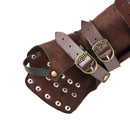 Medieval Viking Faux Leather Bracer Rivet Arm Guards Wristband - AwwwCos