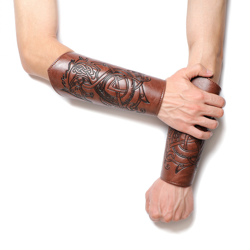 Medieval Vintage Embossed Wristband Knight Armband Cosplay Accessories - AwwwCos