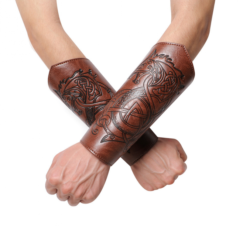 Medieval Vintage Embossed Wristband Knight Armband Cosplay Accessories - AwwwCos