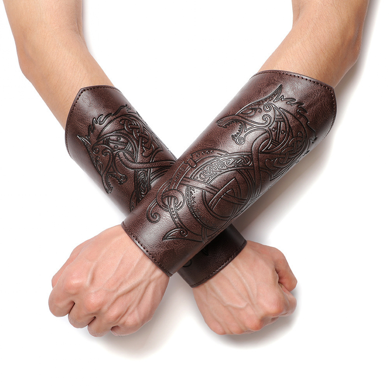 Medieval Vintage Embossed Wristband Knight Armband Cosplay Accessories - AwwwCos