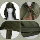 Medieval Wizard Witch Cosplay Hooded Cloak Cape Dress Vest - AwwwCos