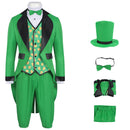 Men 4 Pieces Green Leprechaun St.COS Patrick's Irish Paddys Uniform Hat