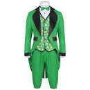 Men 4 Pieces Green Leprechaun St.COS Patrick's Irish Paddys Uniform Hat
