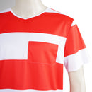 Men Adult Striped Prisoner Cosplay Costume Shirt Pants Jail Uniform - AwwwCos