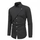 Men Business One Breasted Slim Fit Top Classic Cruise Collared Shirt for Prom - AwwwCos