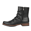 Men Business Pleated Zipper Shoes Solid Color Casual Short Tube Boots - AwwwCos