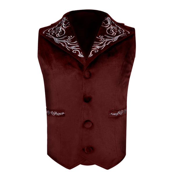 Men Casual Slim Fit Gothic Victorian Waistcoats Buckle Vintage Party Vest