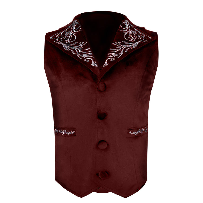 Men Casual Slim Fit Gothic Victorian Waistcoats Buckle Vintage Party Vest