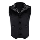 Men Casual Slim Fit Gothic Victorian Waistcoats Buckle Vintage Party Vest