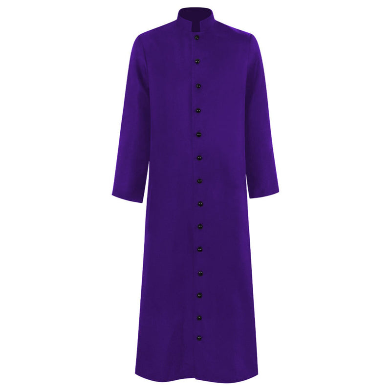 Men Church Robe Choir Minister Clergy Pulpit Liturgical Single Breasted Coat - AwwwCos