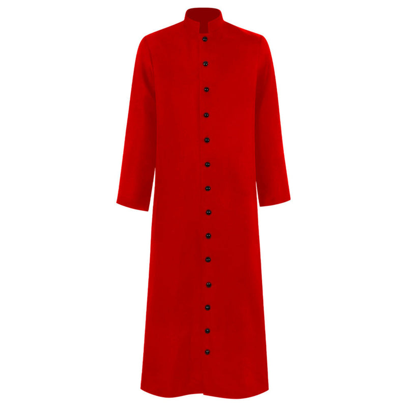 Men Church Robe Choir Minister Clergy Pulpit Liturgical Single Breasted Coat - AwwwCos