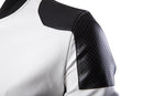 Men Classic Faux Leather Jacket White Black Moto Motorcycle Coat - AwwwCos