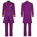 Men Clothing Dashiki Embroidery Prince Jacket Pants 2 Piece Set