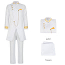 Men Clothing Dashiki Embroidery Prince Jacket Pants 2 Piece Set