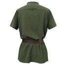 Men Cotton Blend Casual Summer Top Lace Up Shirts With Belt - AwwwCos