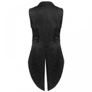 Men Court Waistcoat Gothic Double Breasted Jacquard Brocade Vest