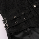 Men Court Waistcoat Gothic Double Breasted Jacquard Brocade Vest