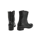 Men Cowboy Flat Heel Crocodile Pattern Shoes Mid Calf Square Toe Boots - AwwwCos