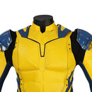 Men Deadpool 3 Wolverine Bodysuit Heroes Cosplay Costume Yellow Jumpsuit - AwwwCos