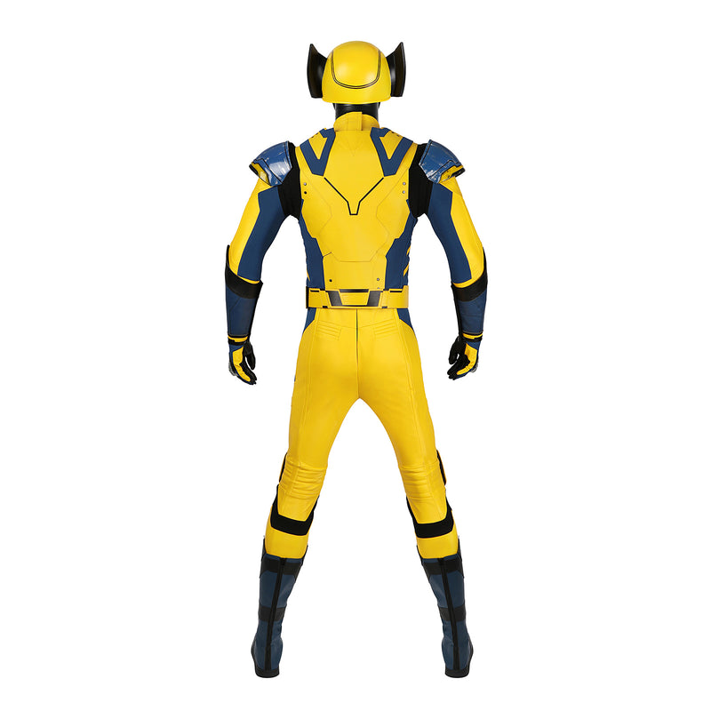 Men Deadpool 3 Wolverine Bodysuit Heroes Cosplay Costume Yellow Jumpsuit - AwwwCos