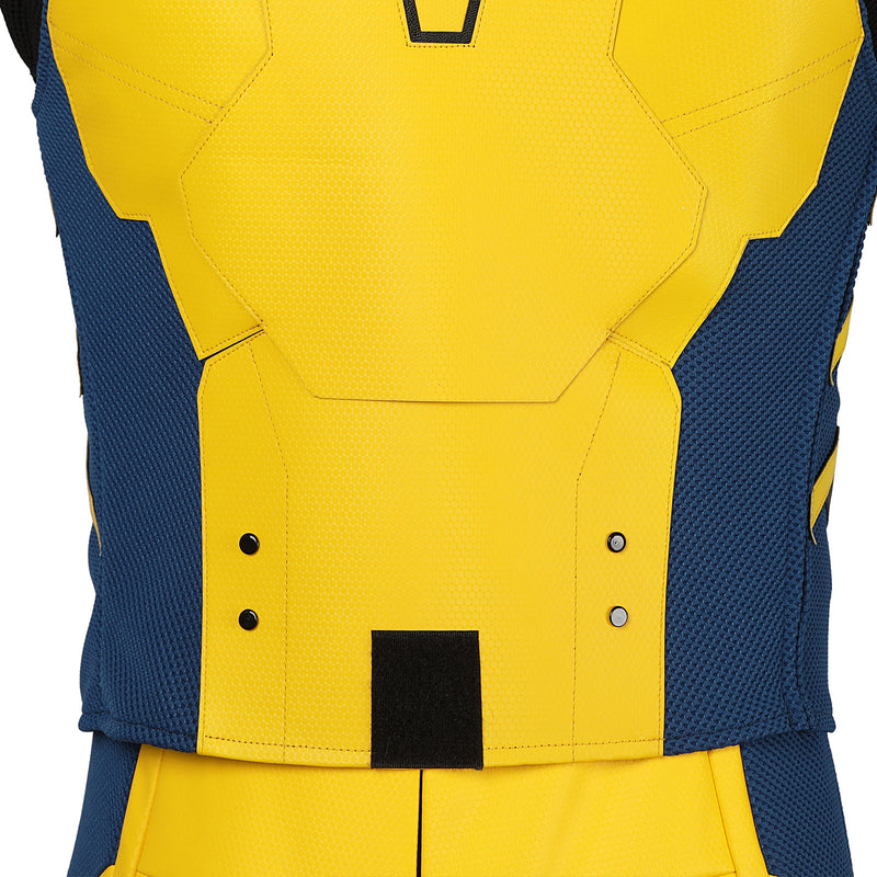 Men Deadpool 3 Wolverine Bodysuit Heroes Cosplay Costume Yellow Jumpsuit - AwwwCos