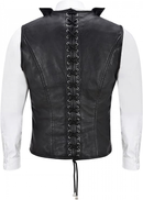 Men Faux Leather Cowboy Motorcycle Riding Club Outdoor Biker Vest - AwwwCos