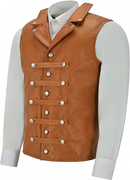 Men Faux Leather Cowboy Motorcycle Riding Club Outdoor Biker Vest - AwwwCos