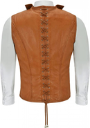Men Faux Leather Cowboy Motorcycle Riding Club Outdoor Biker Vest - AwwwCos