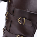 Men Faux Leather Medieval Boots Viking Pirate Cosplay Shoes - AwwwCos