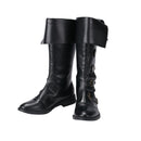 Men Faux Leather Medieval Boots Viking Pirate Cosplay Shoes - AwwwCos